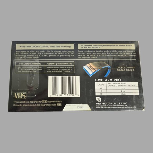 NEW Sealed Fuji A/V Pro Library T-120 Blank VHS 6 Hrs Double Coating Video Tape - Picture 2 of 6